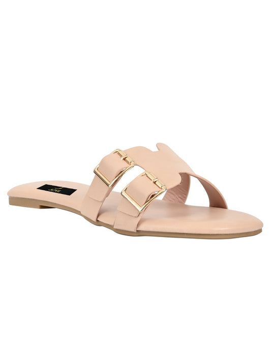 Footwear, Women Footwear, Pink Open Toe Flats