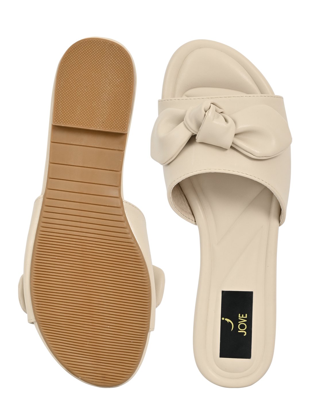 Footwear, Women Footwear, Beige Open Toe Flats