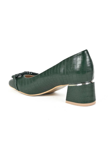 Footwear, Women Footwear, Green Pumps