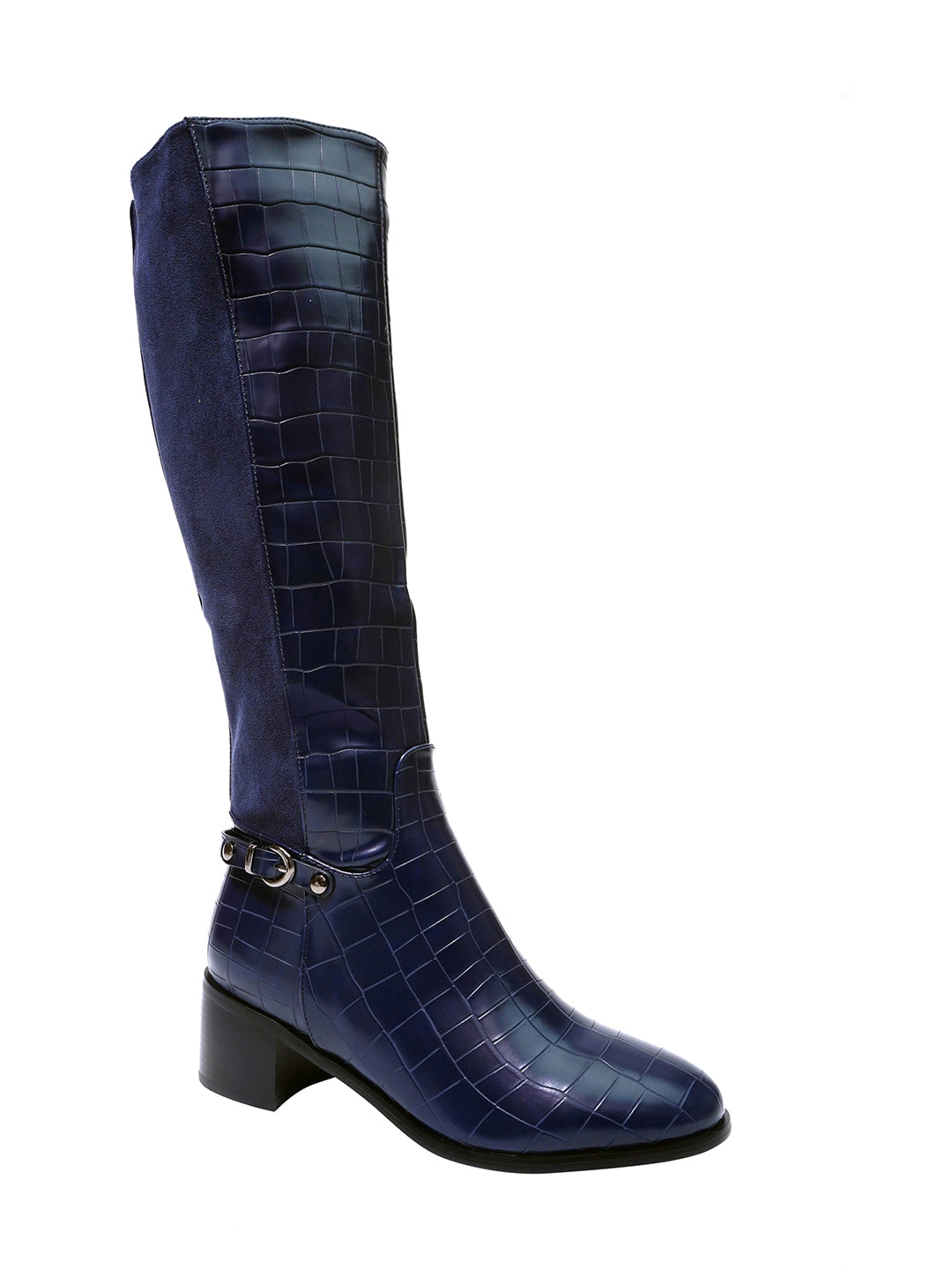 Footwear, Women Footwear, Navy Blue Boots