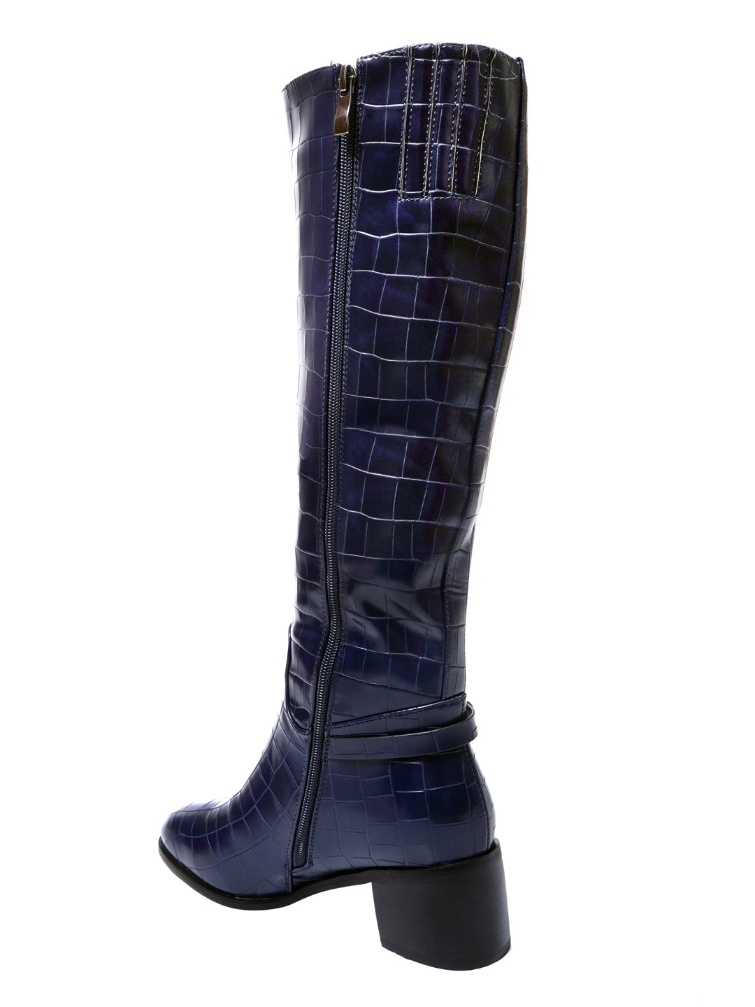 Footwear, Women Footwear, Navy Blue Boots