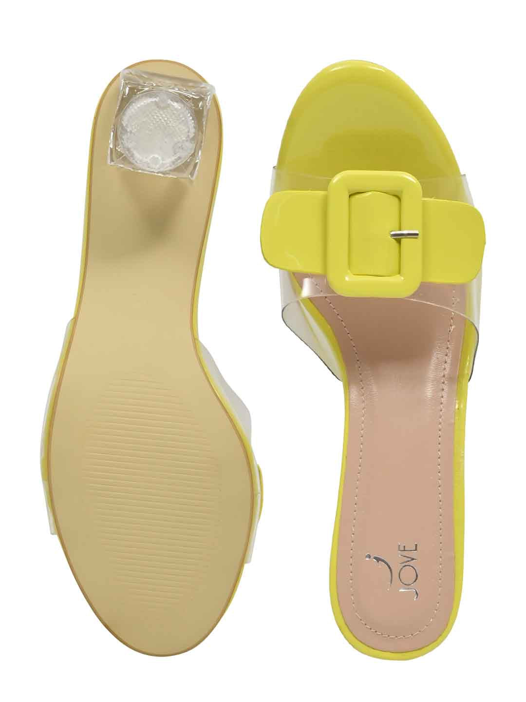 Footwear, Women Footwear, Yellow Sandals