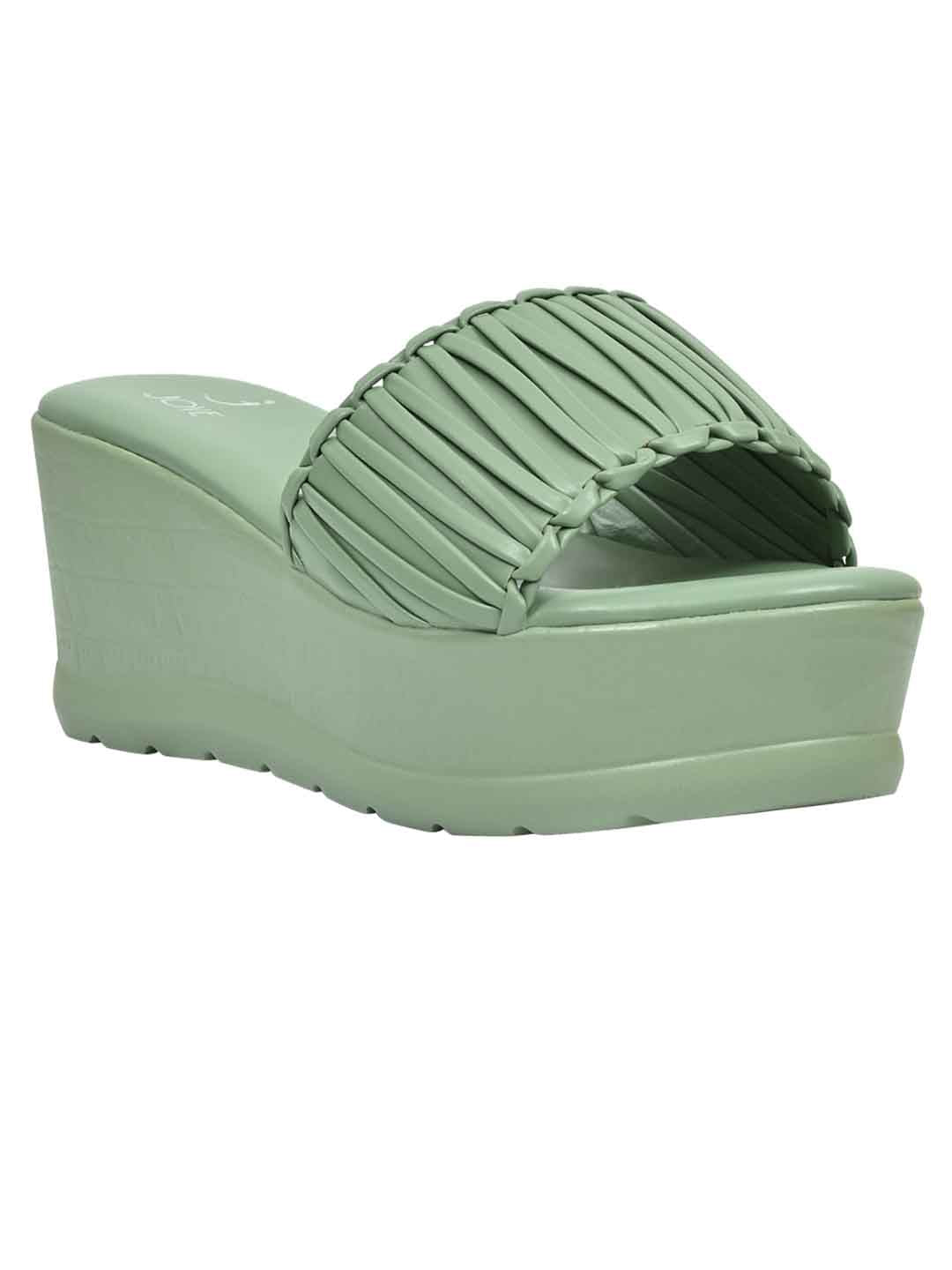 Footwear, Women Footwear, Sea Green Wedges