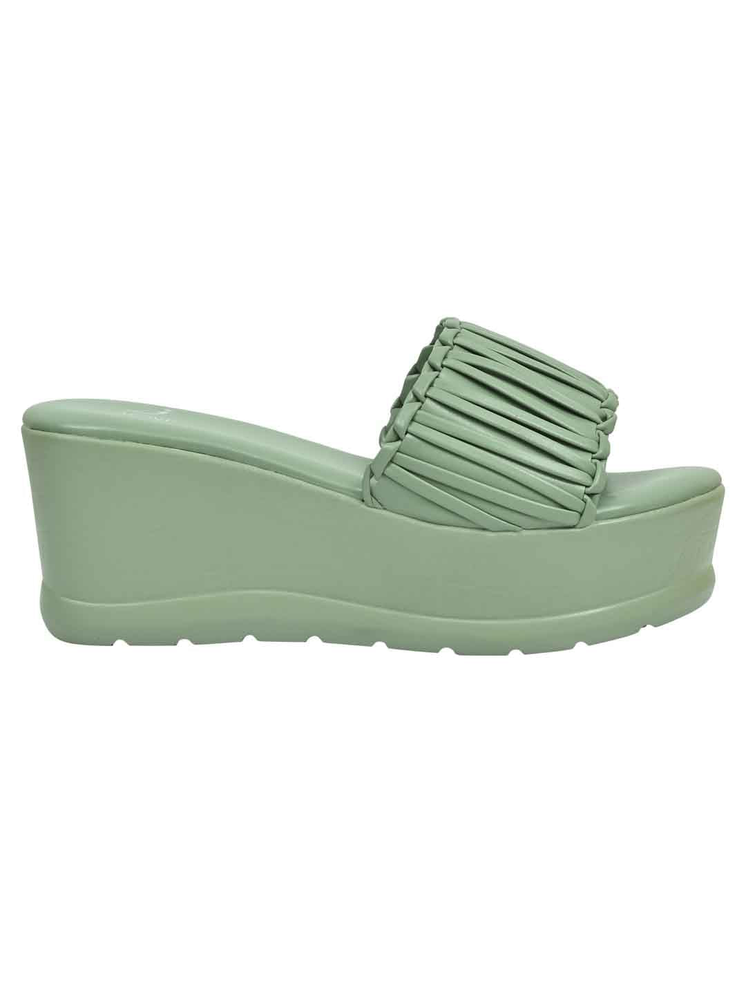 Footwear, Women Footwear, Sea Green Wedges