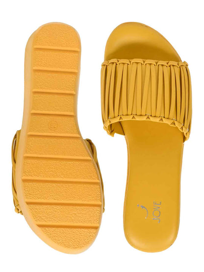 Footwear, Women Footwear, Mustard Wedges