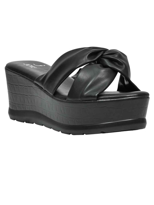 Footwear, Women Footwear, Black Wedges