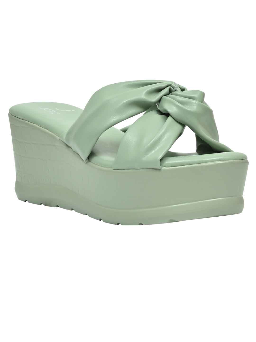 Footwear, Women Footwear, Sea Green Wedges