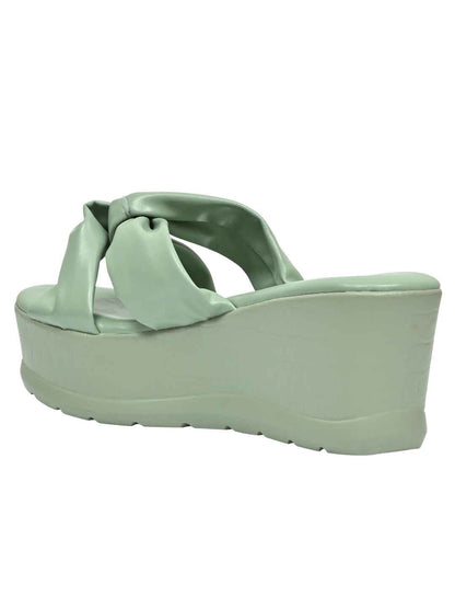 Footwear, Women Footwear, Sea Green Wedges