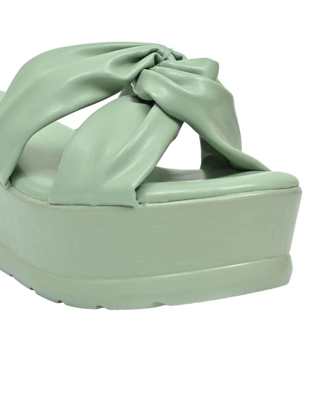 Footwear, Women Footwear, Sea Green Wedges