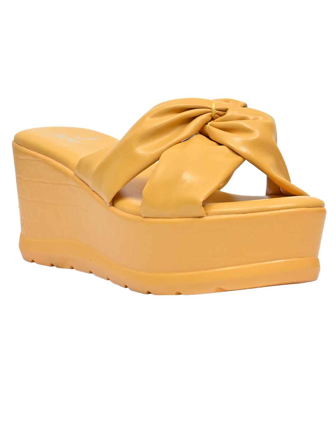 Footwear, Women Footwear, Mustard Wedges