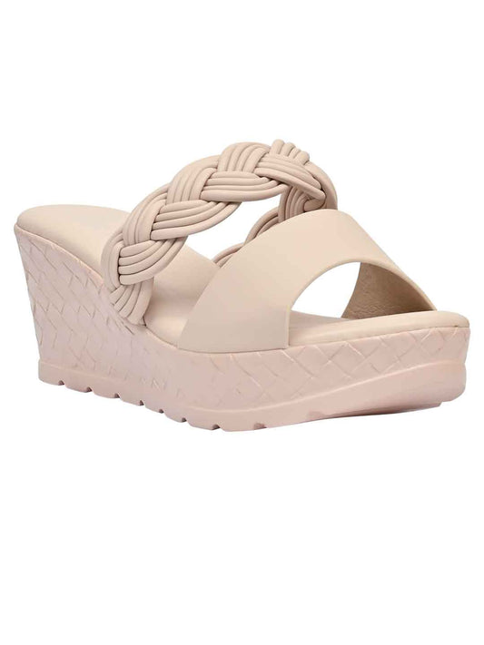 Footwear, Women Footwear, Beige Wedges