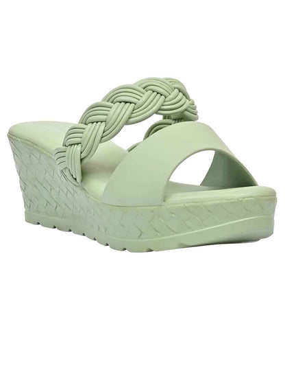 Footwear, Women Footwear, Sea Green Wedges