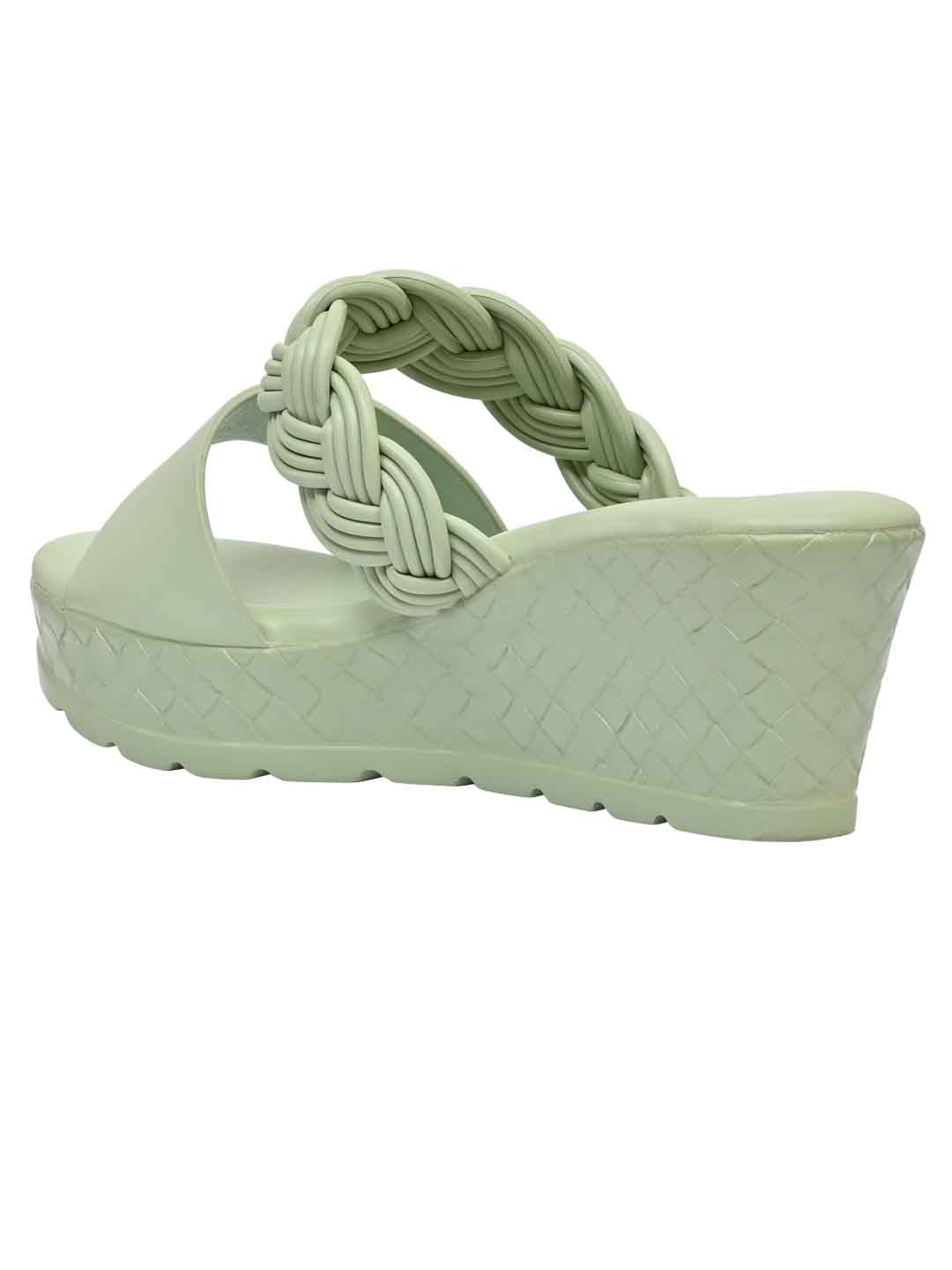 Footwear, Women Footwear, Sea Green Wedges