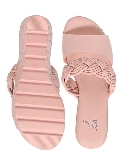 Footwear, Women Footwear, Pink Wedges