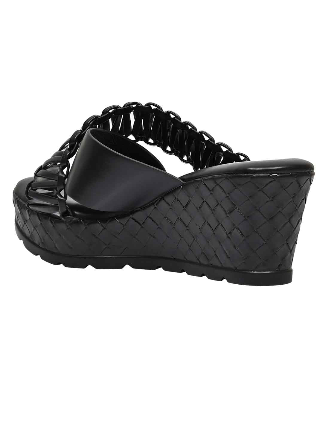 Footwear, Women Footwear, Black Wedges