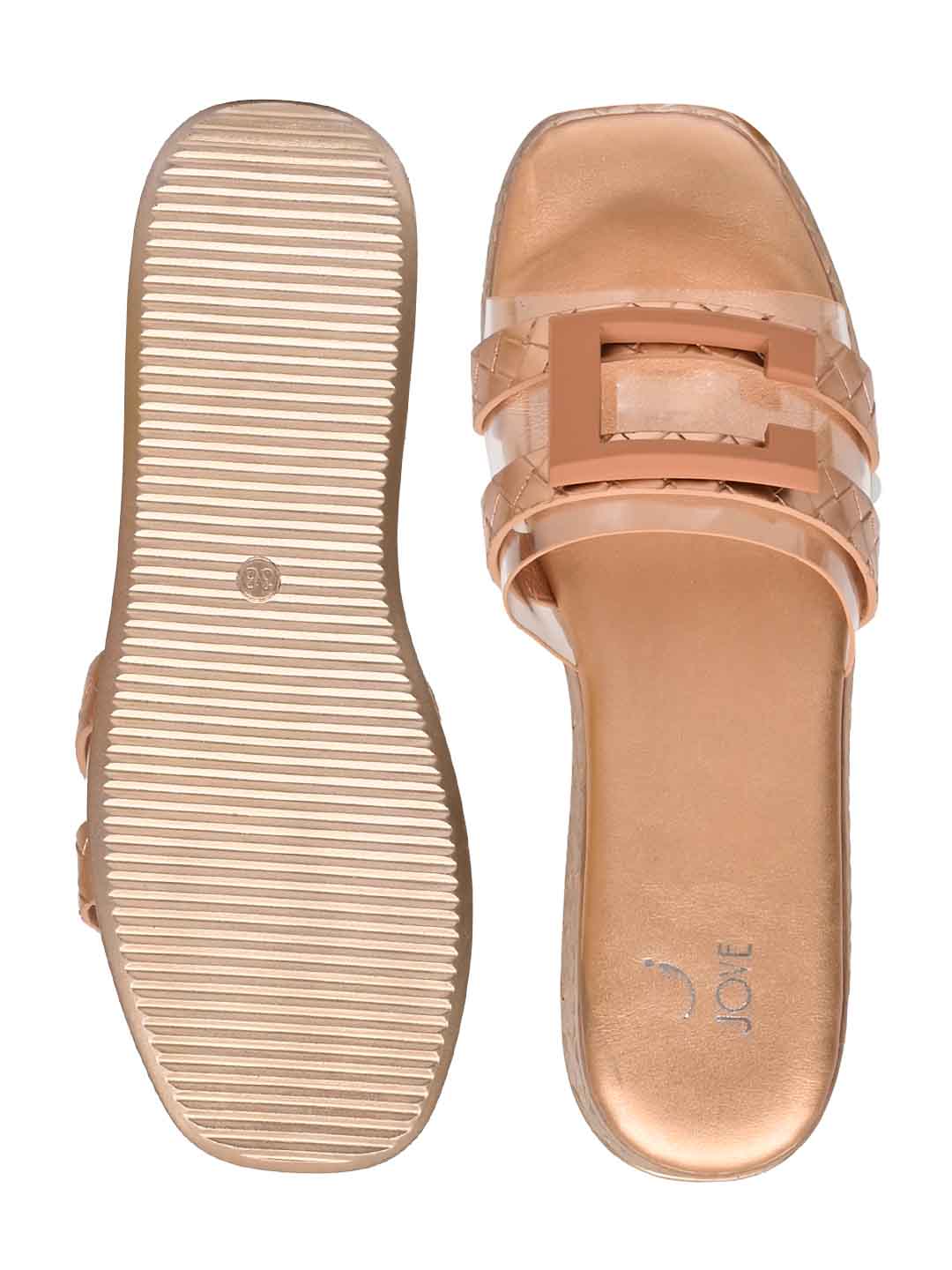 Footwear, Women Footwear, Rose Gold Sandals