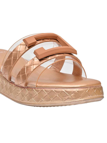 Footwear, Women Footwear, Rose Gold Sandals