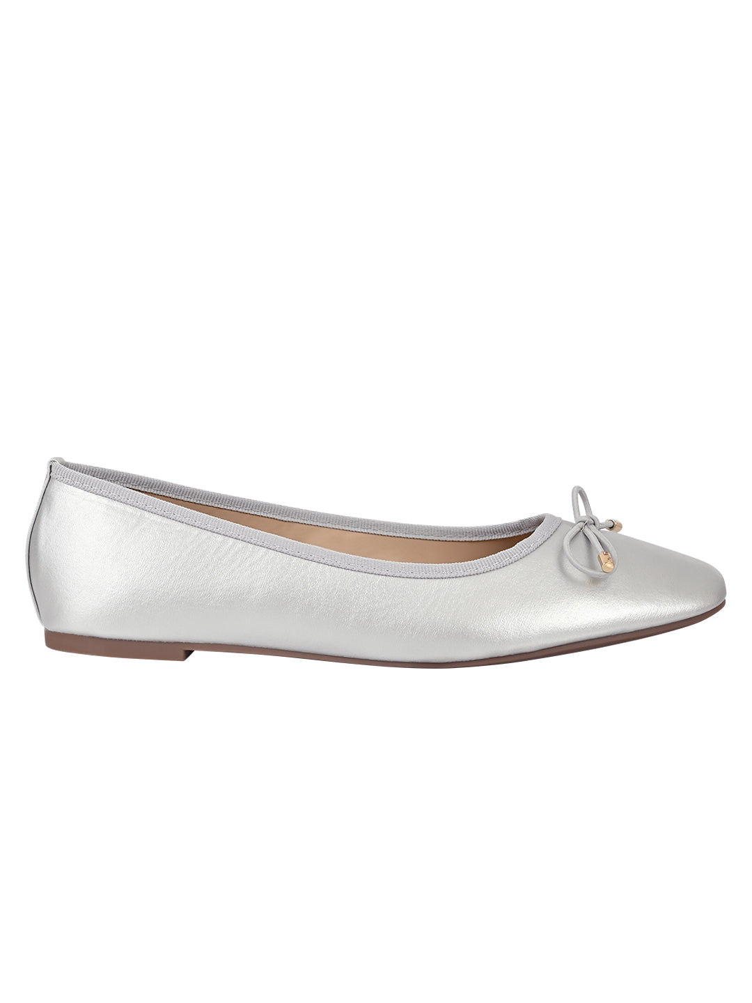 Footwear, Women Footwear, Silver Ballerinas