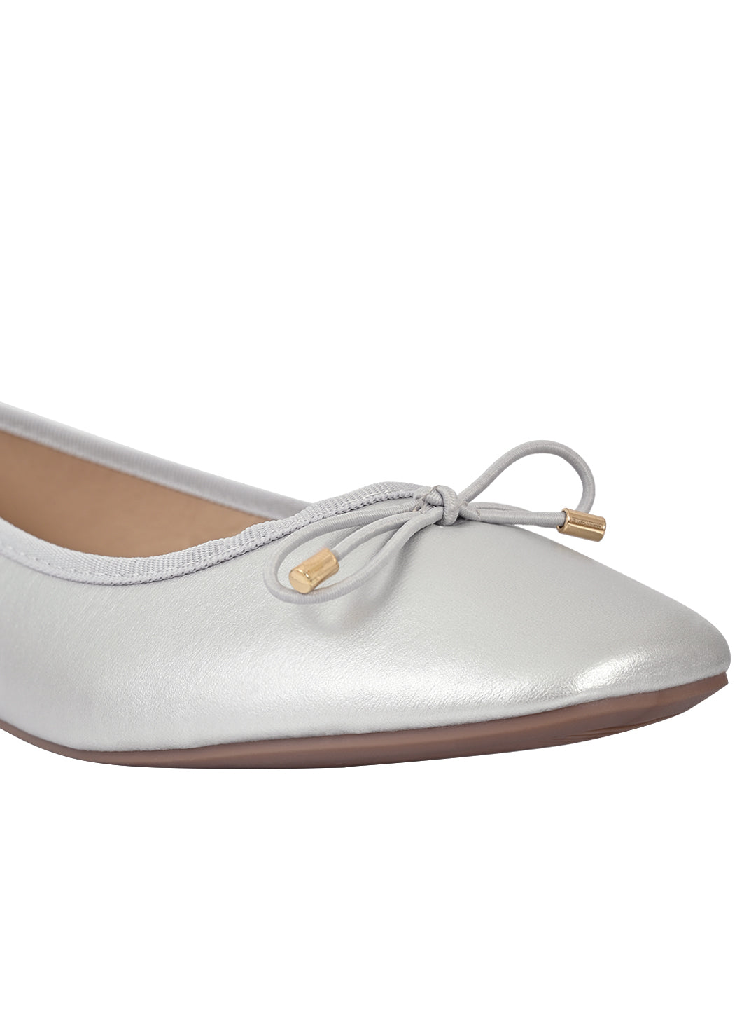 Footwear, Women Footwear, Silver Ballerinas