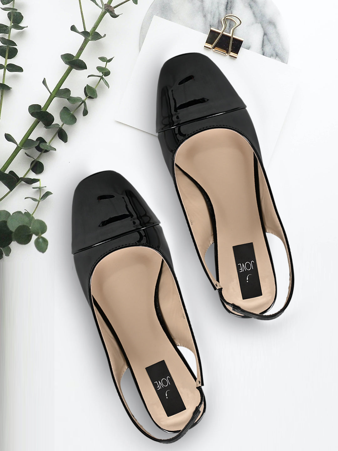 Footwear, Women Footwear, Black Ballerinas