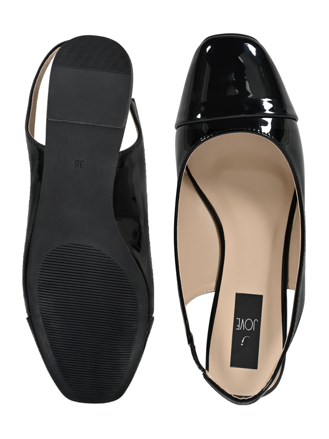 Footwear, Women Footwear, Black Ballerinas