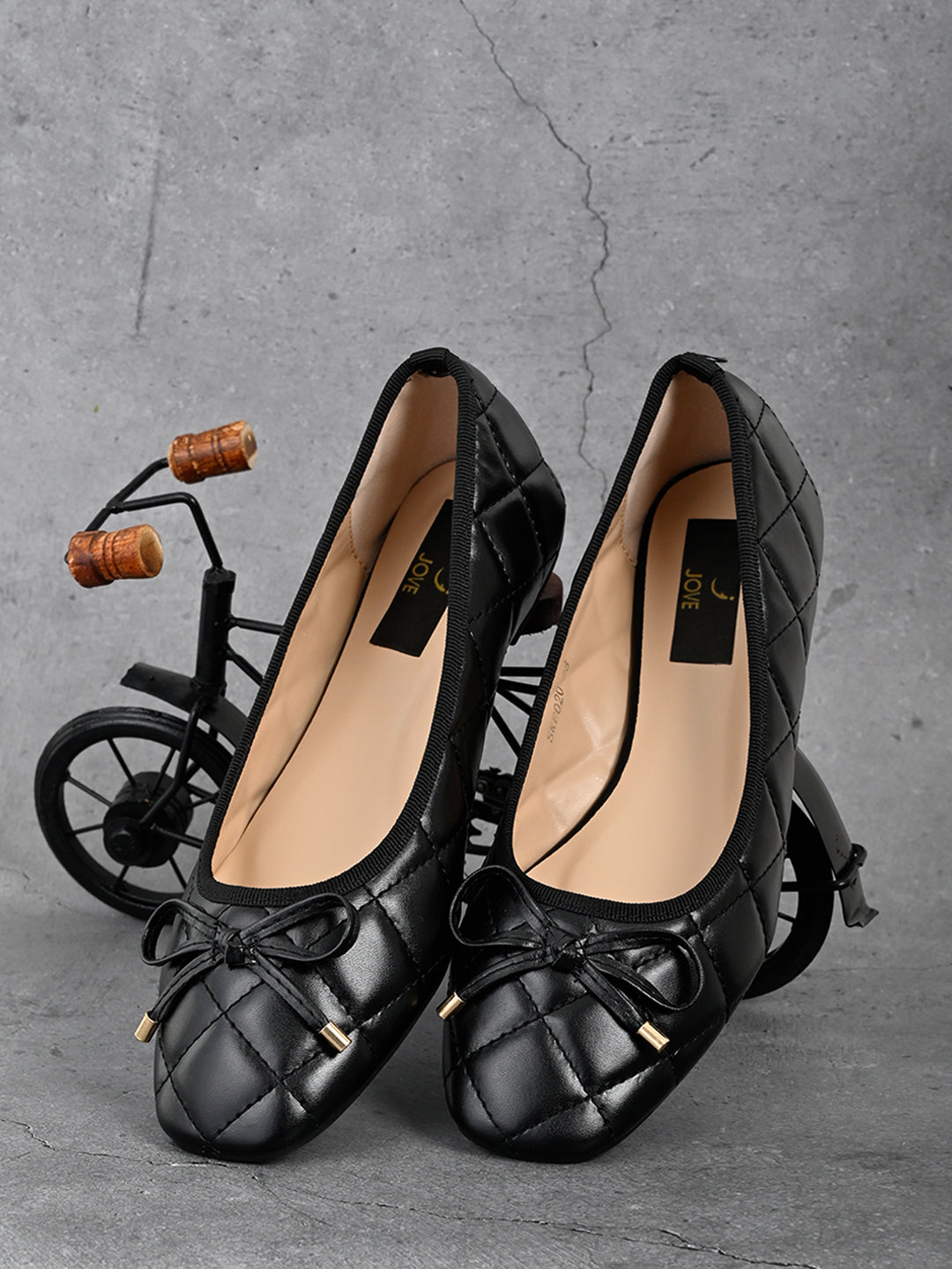 Footwear, Women Footwear, Black Ballerinas