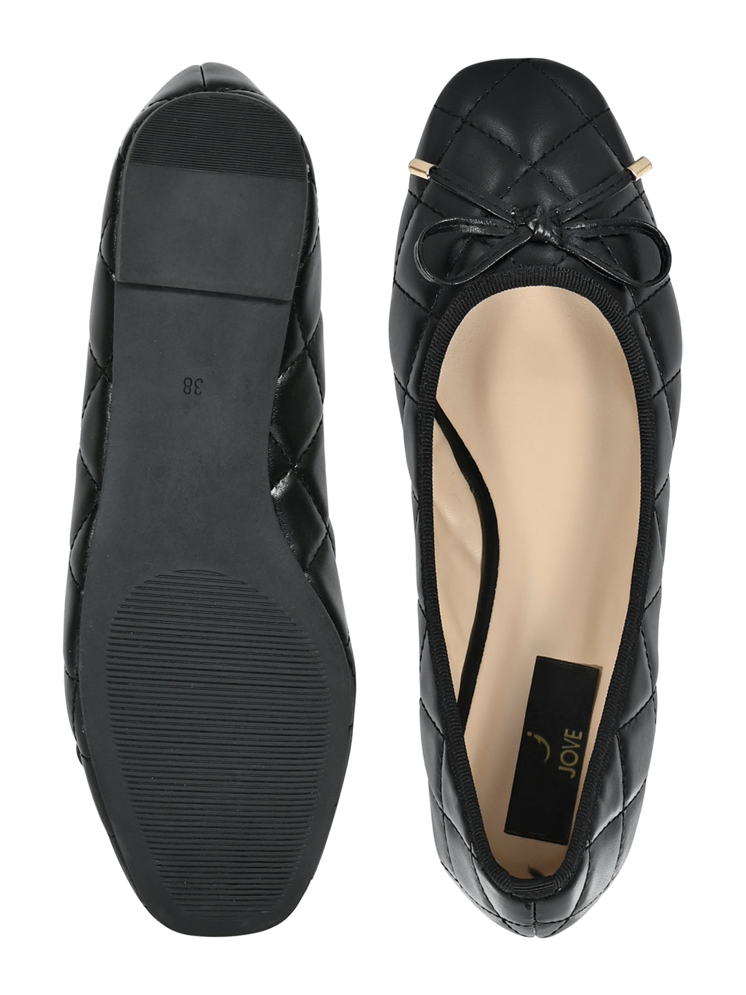 Footwear, Women Footwear, Black Ballerinas