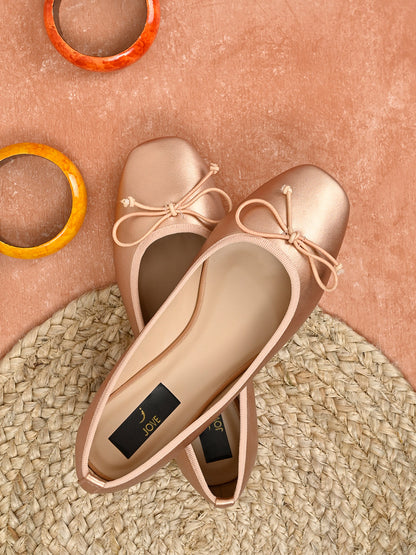 Footwear, Women Footwear, Rose Gold Ballerinas