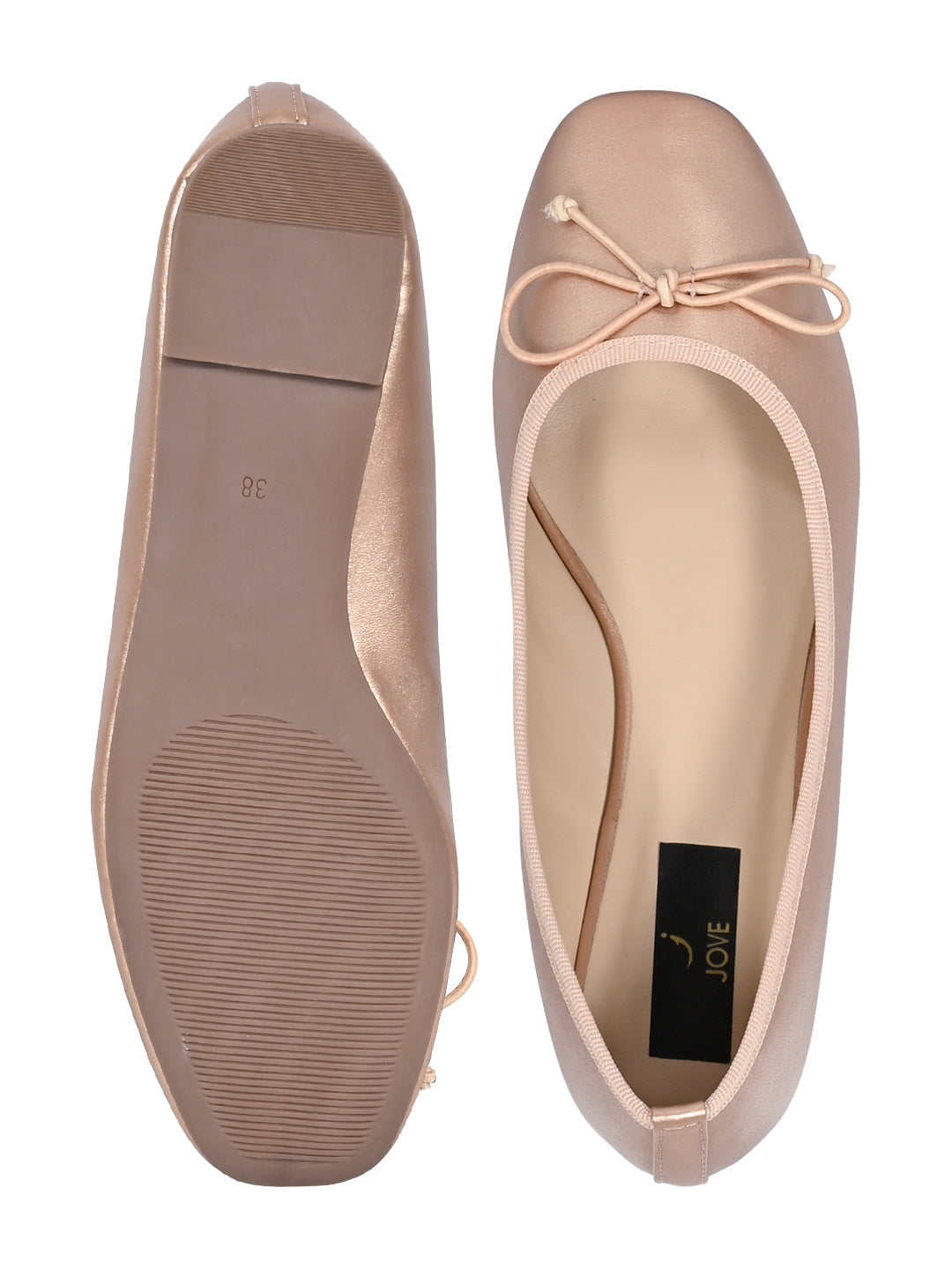 Footwear, Women Footwear, Rose Gold Ballerinas