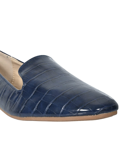 Footwear, Women Footwear, Navy Blue Ballerinas