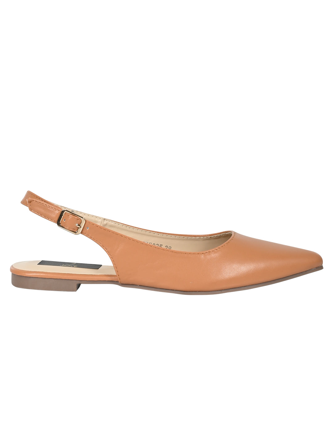 Footwear, Women Footwear, Tan Ballerinas