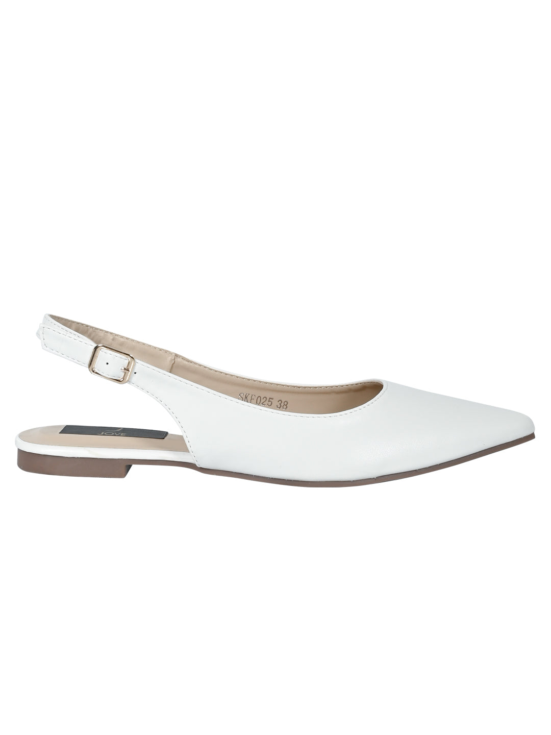 Footwear, Women Footwear, White Ballerinas