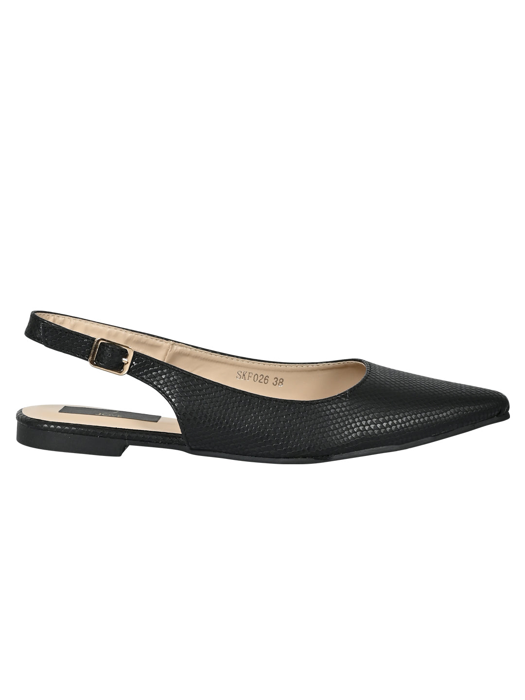 Footwear, Women Footwear, Black Ballerinas