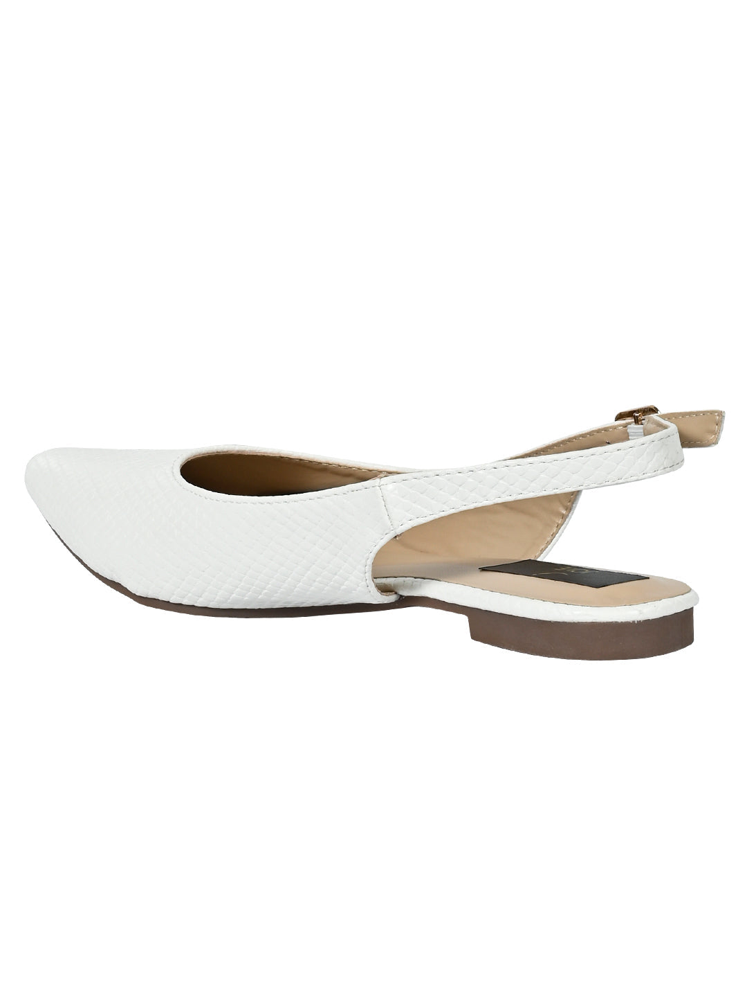 Footwear, Women Footwear, White Ballerinas