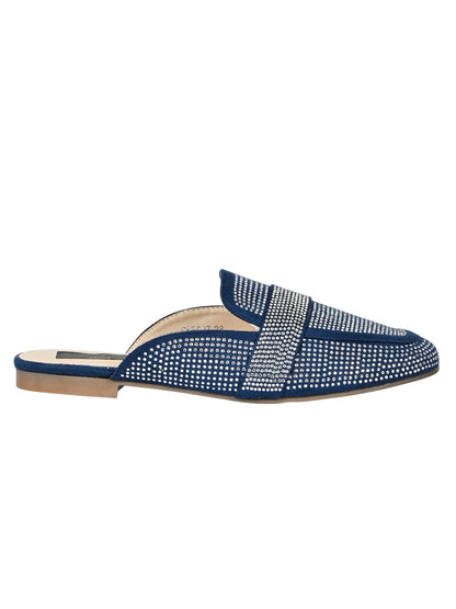 Footwear, Women Footwear, Blue Mules