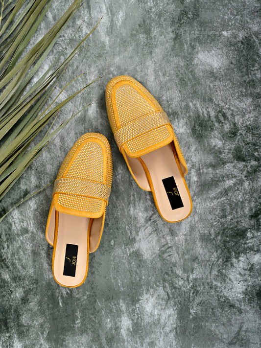 Footwear, Women Footwear, Yellow Mules