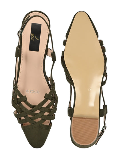 Footwear, Women Footwear, Olive Sandals