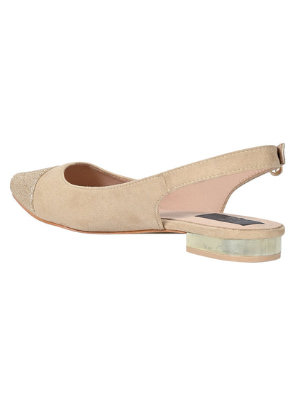 Footwear, Women Footwear, Beige Ballerinas