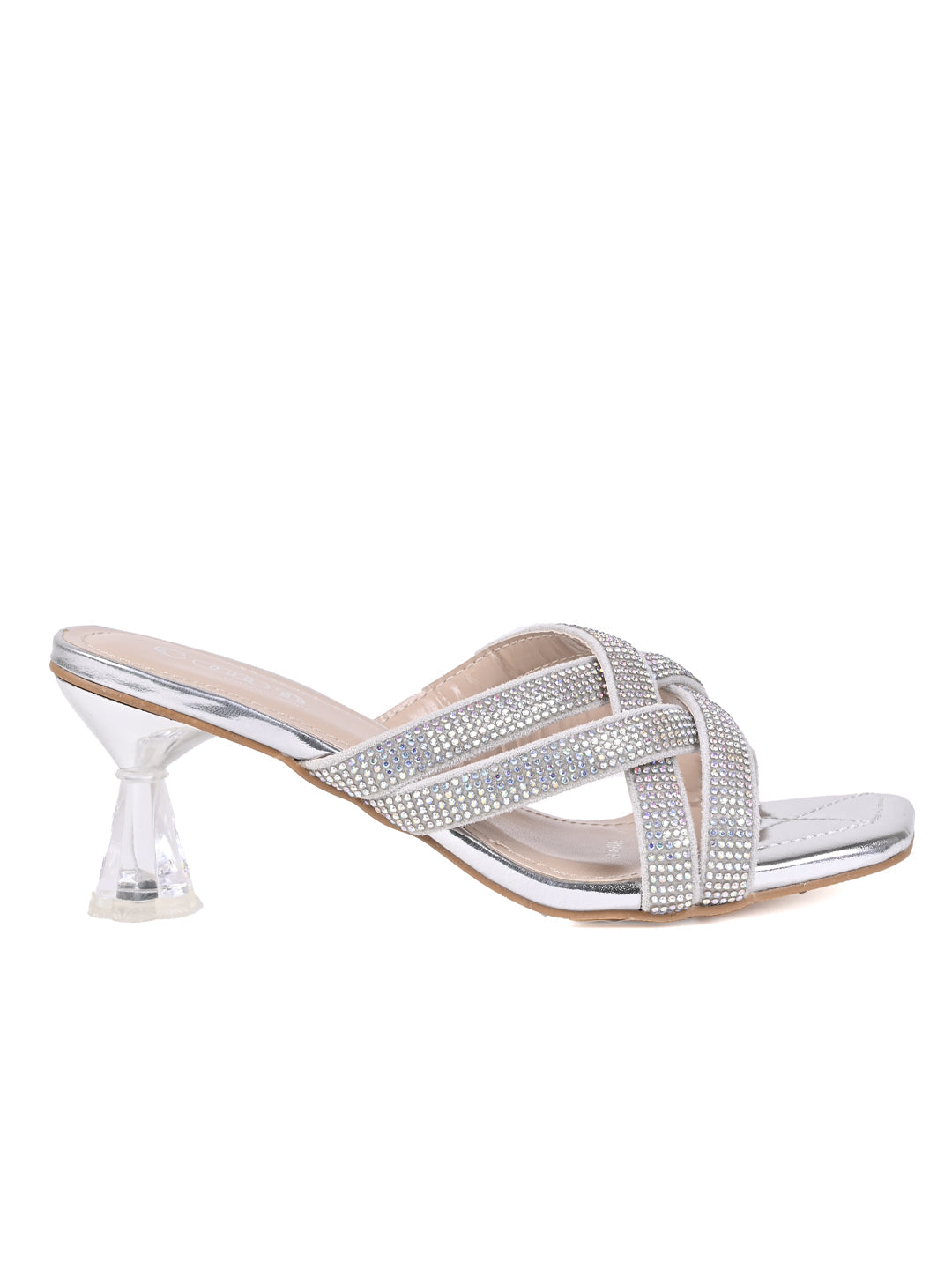 Women, Women Footwear, Silver Sandals