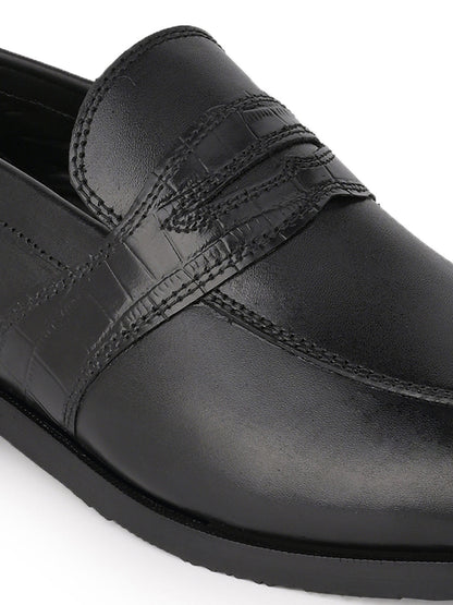 Men, Men Footwear, Black Formal Loafers