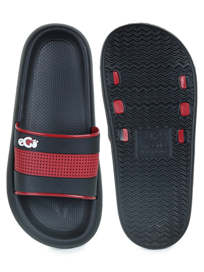 Footwear, Men Footwear, Black Slides