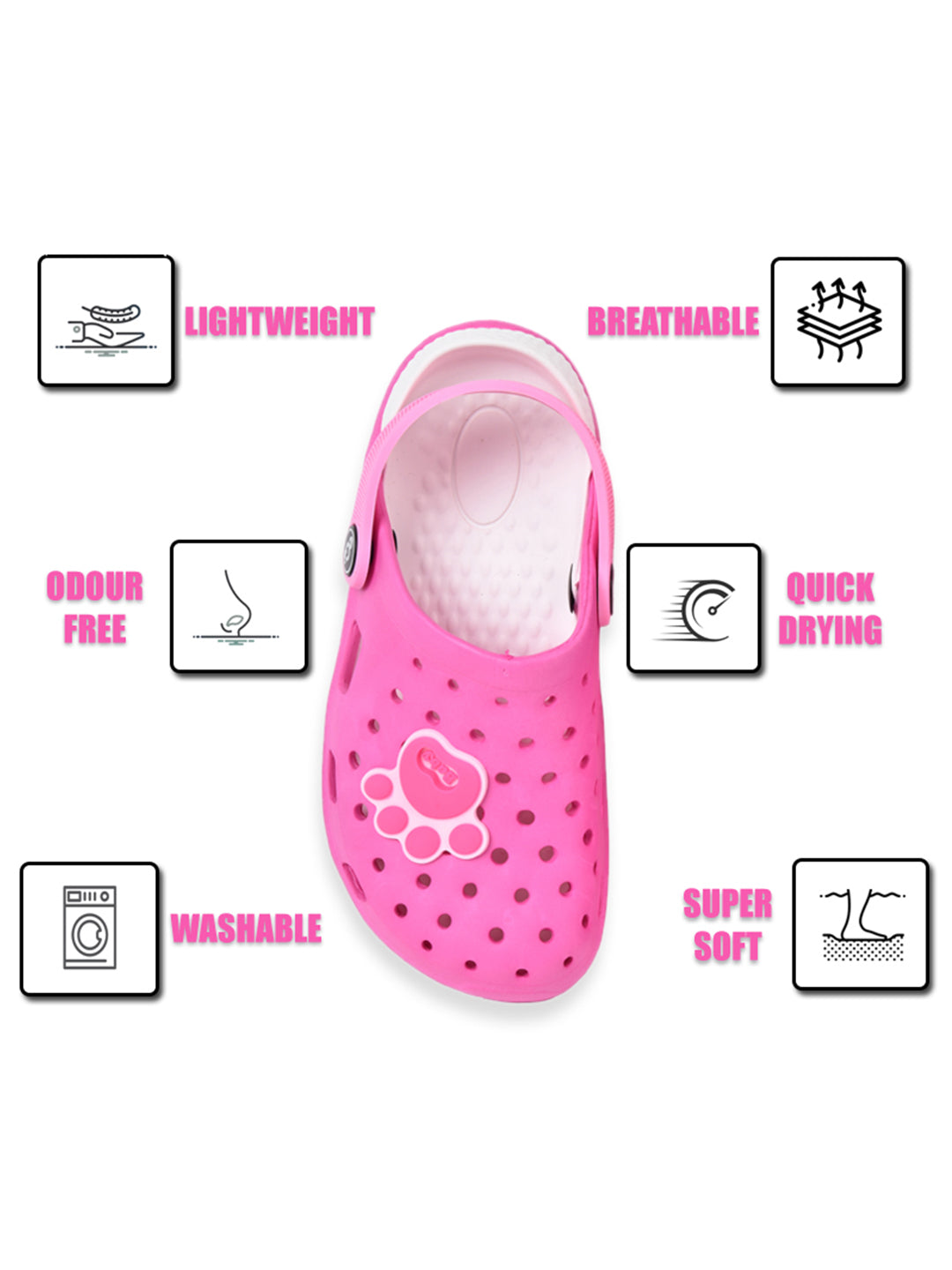 Footwear, Boys Footwear, Girls Footwear, Pink Clogs